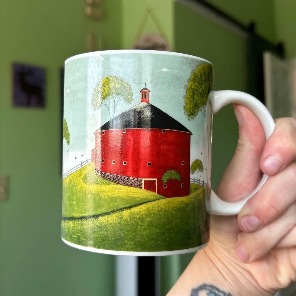 VTG Barn Farmhouse Scene Wrapped Kitchen Ceramic Coffee Tea Mug - Picture 4 of 6